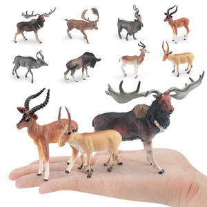 Modèle de <span class=keywords><strong>faune</strong></span> de simulation : Wildebeest, Antilope, Serval de montagne, Chèvre à cornes torsadées, Cerf faule mâle, Décoration de table - Product Image 4
