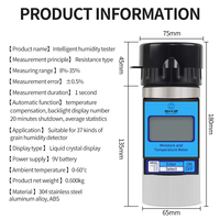 SKZ111B-2 humidimètre à grains LCD numérique portable à usage domestique peut tester 43 types de grains et de graines