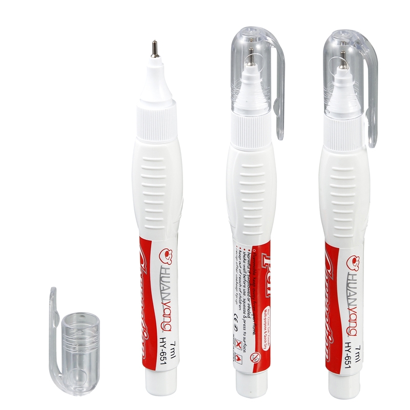 Лидер продаж, многоцелевой корректор 7 мл HUANyang, быстросохнущий, канцелярские принадлежности, пустая корректирующая ручка