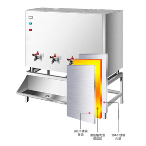 Stainless Steel Water Dispenser 4 Head Commercial RO Filtration Heat Resistance Drink Dispensers - Product Image 2