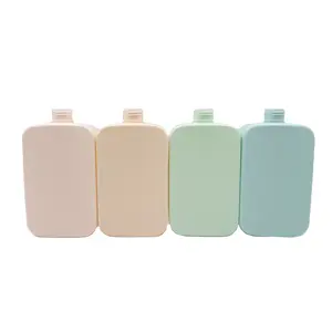 Botellas personalizadas de crema para el cuidado de la piel 300ml 400ml 500ml Botellas cuadradas de plástico Shmapoo con bomba para lavado corporal y embalaje de loción