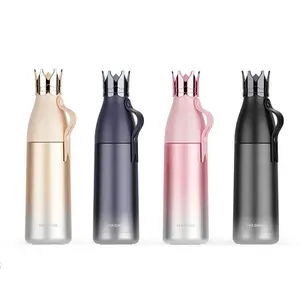 E050 Queen Stainless Steel Double Wall Water Bottle King Sports Drinking Bottles Crown Vacuum Insulated Water Bottles