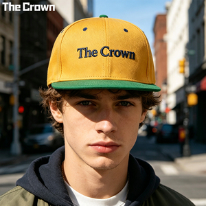 Gorra de 6 Paneles con Visera Plana de Dos Tonos y Logotipo Personalizado, Venta al Por Mayor, Fabricante de Gorras con Bordado 3D - Product Image 1