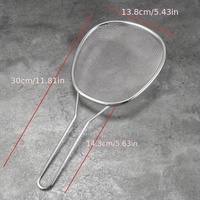 Écumoire en maille Friteuse Écumoire Fine Maille Huile Graisse En Acier Inoxydable Friture Cuisson Écumoires pour Cuisine Piscines Aliments Frits