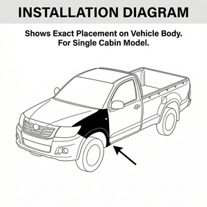 Guardabarros para Toyota Hilux <span class=keywords><strong>Vigo</strong></span> 2012, Cabina Simple 4WD, Repuestos de Protección Contra Salpicaduras - Product Image 2