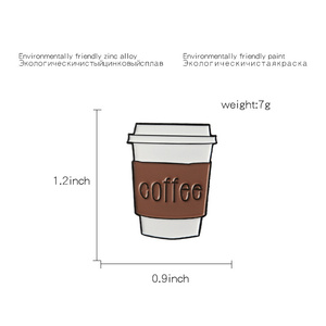 Todo sobre el café <span class=keywords><strong>esmalte</strong></span> Pin Bean Pot Cup Latte Cappuccino broches bolsa solapa ropa insignia joyería regalo para Barista - Product Image 6
