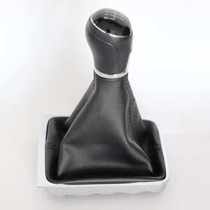 Car Gear <b>Knob</b> Leather 6-Speed Manual <b>Shift</b> <b>Knob</b> For Sagitar Golf GR-020 DZ01Q14-1K16 - Product Image 2