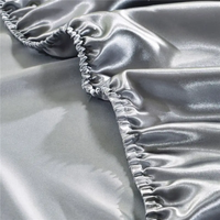 Ensemble de draps de lit en satin moderne de luxe 3 pièces, taies d'oreiller, texture soyeuse, respirant, durable, écologique, 200TC, toutes saisons