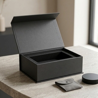 Boîte cadeau rigide magnétique écologique personnalisée en forme de livre avec insert en mousse pour bijoux, cosmétiques, électroniques