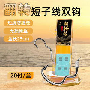 Hameçon de pêche Cangluo à double cône avec ardillon pour la pêche en rivière et en lac, idéal pour la carpe crucian - Product Image 2