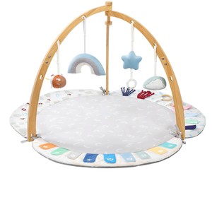 Gimnasio de actividades de madera para bebés con juguetes colgantes para recién nacidos de 0 a 6 meses - Product Image 5