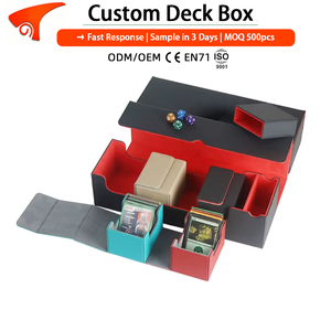 Estuche de Almacenamiento para Cartas Coleccionables de Gran Capacidad (450+), Caja de Cartas 5 en 1 de Cuero PU con Forro de Franela para Cartas MTG, TCG, CCG y Deportivas - Product Image 1