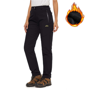 Men'<strong>s</strong> Trousers Fleece Lining Thick Soft Shell <strong>Womens</strong> Hiking Pants Climbing Mountain Trousers Zipper Pockets Bottoms - Product Image 2