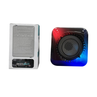 Produk penjualan terbaik 2023 murah grosir FM AM SW band warna-warni lampu berputar Mini Radio Boombox 3 Speaker nirkabel