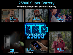 16 + 512GB Android 13 điện thoại 5g 120Hz 6.78 ''23800 mAh Wifi 6 100 Lumens DLP Máy chiếu 200mp ai máy ảnh điện thoại di động 8849 Tank 3 Pro - Product Image 3