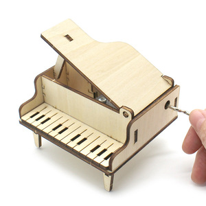 Caja de música de piano de madera, juguete educativo DIY STEM para niños de 8 a 13 años, modelo artesanal unisex - Product Image 4