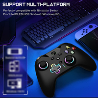 Nouveau Design RGB Light Motion-sensing E-sports Hall Trigger Gaming Joystick Contrôleur de jeu sans fil pour Switch Android IOS