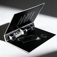Flacon vaporisateur miniature noir personnalisé avec logo imprimé, 1,5 ml, 2 ml, 3 ml, flacons d'échantillons de parfum vides pour test de marque, vente en gros