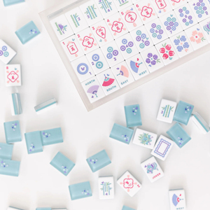 Juego de Mahjong de Acrílico Transparente en Rosa y Azul |   Azulejos de Estilo Americano de Lujo de 3 Capas para una Elegancia Transparente - Product Image 6