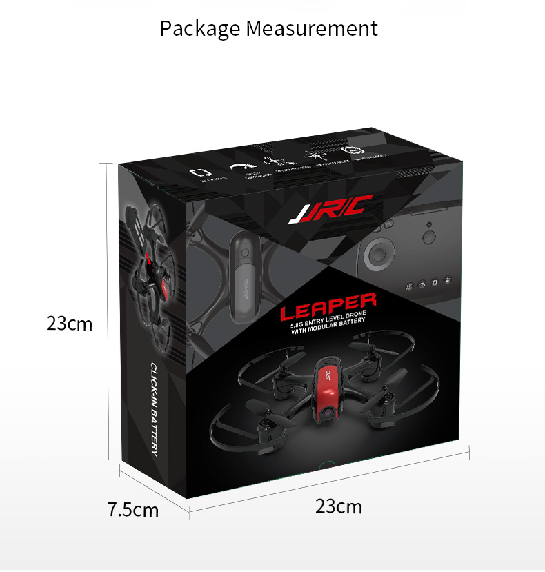 JJRC H69 Drone, package measurement 23cm wnith 7 7.sc