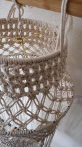 Modern Handmade Macrame <strong>Crochet</strong> Cotton Rope <strong>Lampshade</strong> for Table Lamp, Ceiling Lamp, Pendant Lamp - Product Image 6