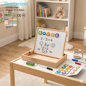 EDULAND OEM ODM <span class=keywords><strong>Jeu</strong></span> <span class=keywords><strong>de</strong></span> puzzle éducatif multifonctionnel en bois Montessori pour bébé, <span class=keywords><strong>jeu</strong></span> <span class=keywords><strong>de</strong></span> dessin, tableau d'activités, cartes flash, jouet - Product Image 3