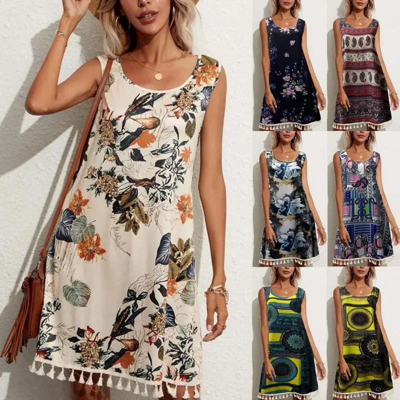 Aschulman Custom Summer Womens Casual Ruffle Boho V Neck Loose Short Sleeve Long Dress Ruched Maxi Floral Digital Print Dresses