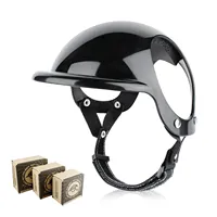 Casque de moto pour animaux de compagnie, casquette de vélo avec trous pour les oreilles, casque de cyclisme extérieur réglable et protecteur