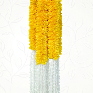 Artificial Yellow and <b>White</b> Flower Garland Decorative <b>Hanging</b> Floral Mala for Wedding Festival Temple Event Decoration - Product Image 6