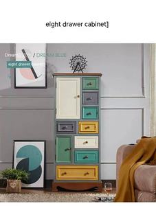 Mueble de Almacenamiento Estilo Americano Rústico, Armario de Madera Maciza, Estilo Mediterráneo, para Balcón, Sala de Estar, Dormitorio, Decoración - Product Image 5