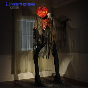 Decoración Eléctrica Grande de Halloween: Casa Embrujada con Secretos Mecánicos, Terror por Inducción, Fantasma, Lobo Espeluznante y Accesorios de Calaveras - Product Image 6