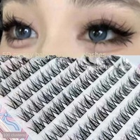 Supporte le dropshipping et la vente en gros ; Faux cils synthétiques 5D sans colle, effet superposé, style désordonné et facile, pour le dessus du regard