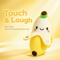 Métronome capteur de sons de fruits (banane, fraise, etc.) – Peluches à thème musical viral – Jouet mignon et amusant qui joue du piano – Polyester – 14 ans et plus