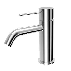 YSW Modern chrome basin faucet bathroom sink water tap 1 hole deck mounted single handle brass mixer faucet