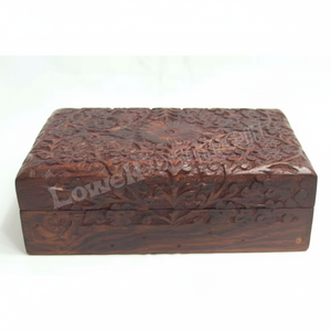 Joyero de madera de Cachemira, caja de arte tradicional de Cachemira hecha a mano para anillos, pendientes y recuerdos, intrincadamente pintados - Product Image 1