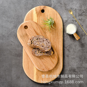 Tabla de cortar de madera rectangular, tabla de cortar multifunción de madera maciza para cocina, para frutas, pizza, pan, charcutería, uso doméstico - Product Image 2