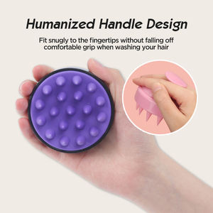 Muestra gratis OEM suave silicona cabeza cuero cabelludo masajeador champú depurador pelo lavado cuero cabelludo cepillo para caspa - Product Image 4