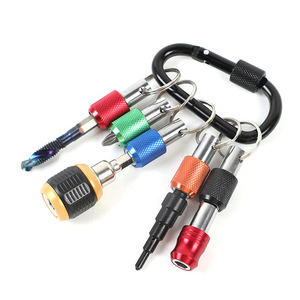 Dr. Giant 5pc Keychain Quick-Change Tool Set 1/4 Hex Shank Aluminum Alloy Screwdriver Adapter Converter - Product Image 1