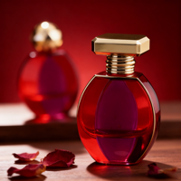 Vente en gros d'usine, flacons de parfum ronds plats personnalisés pour femmes, 50 ml, flacon de parfum vide élégant et luxueux avec boîte, haute qualité
