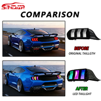 SINDAR Auto RGB feux arrière assemblage LED feu arrière accessoires pour Ford Mustang S650 2024-2025 nouvelle mise à niveau modifié feux de voiture