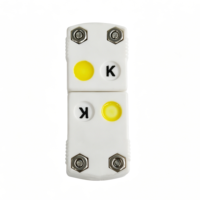 Connecteur thermocouple miniature de type K à réponse rapide, prise mâle/femelle en céramique blanche haute température pour connexion de four