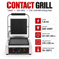 Grill électrique commercial de haute qualité, en acier inoxydable, pour panini et sandwichs, machine à griller BBQ 220V pour usage en restaurant