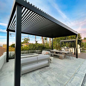 Kits de <span class=keywords><strong>pergola</strong></span> bioclimatique, cadre en aluminium électrostatique, design économique pour <span class=keywords><strong>terrasse</strong></span>, écran facile à assembler - Product Image 6