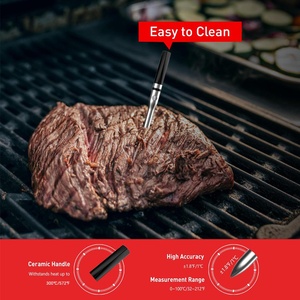 Termometer daging pintar nirkabel, Dual-Probe nirkabel untuk <span class=keywords><strong>Bluetooth</strong></span>, termometer daging pintar untuk memasak di dapur, <span class=keywords><strong>Monitor</strong></span> suhu instan untuk Grill BBQ OEM - Product Image 5