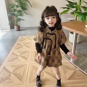 Traje de vestir para niñas, estilo primavera y otoño, vestido dulce de manga larga, nuevo traje de <span class=keywords><strong>Cheongsam</strong></span> coreano para bebés 2025 - Product Image 2