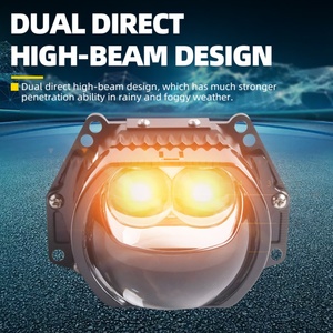 Projecteurs LED Sanvi LK82S avec lentille laser double carrée, haute puissance, bi-LED, lumière blanche 6000k, 12v, lentille de projecteur en aluminium - Product Image 5