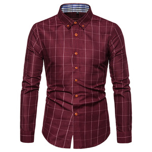 All'ingrosso di alta qualità europea e americana camicia da <span class=keywords><strong>uomo</strong></span> a manica lunga ampia camicetta Casual con risvolto Plus Size <span class=keywords><strong>abbigliamento</strong></span> da <span class=keywords><strong>uomo</strong></span> - Product Image 4
