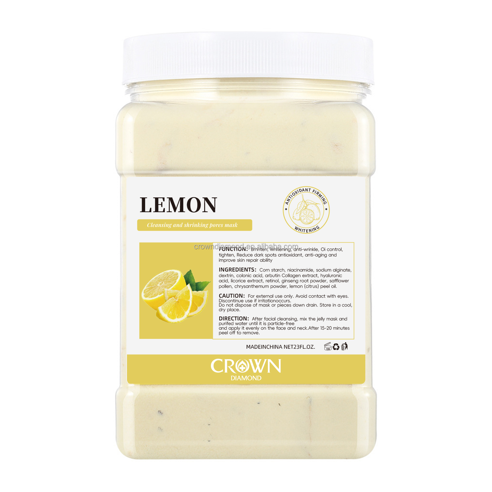 Maschera di gelatina al limone