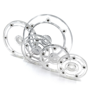 XY-L1S25 trong suốt 2.5inch 62mm Acrylic bàn xoay tổ chức vòng nhựa lười biếng Susan Tổ Chức Cơ Sở - Product Image 4