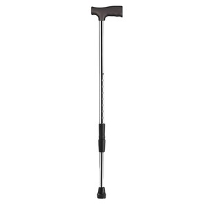 Adjustable Stainless Steel <b>Walking</b> <b>Stick</b> Silver Rubber Tip Telescopic Outdoor Hiking Pole Portable <b>Walking</b> Aid - Product Image 2